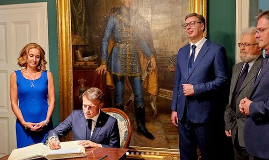 Vučić i Makron u Galeriji Matice Srpske